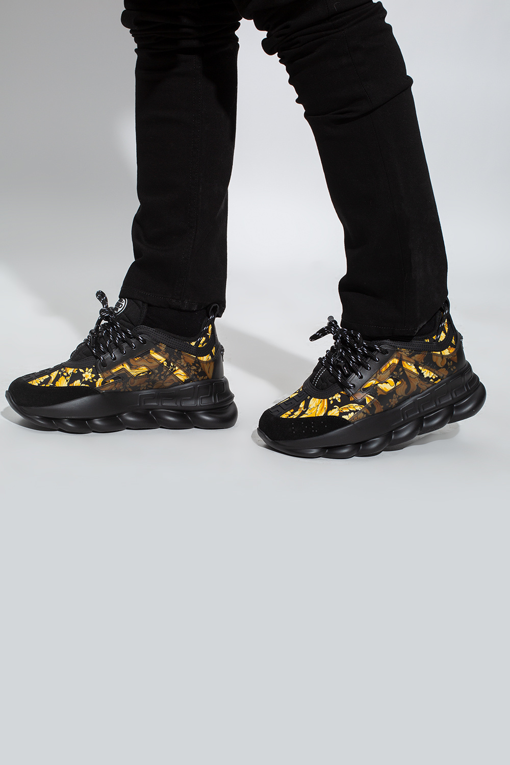 Versace chain cheap reaction sandals